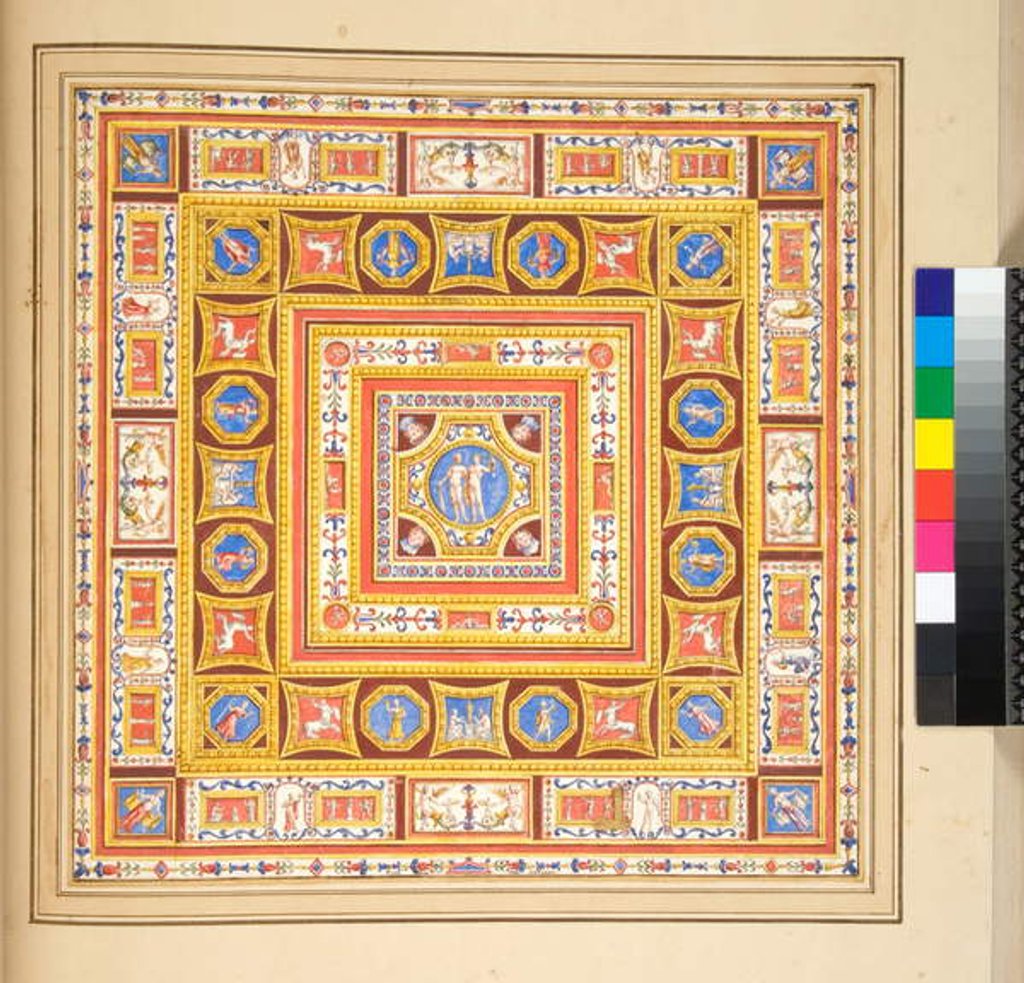 Detail of Design for a ceiling fresco by Pietro Santi Bartoli