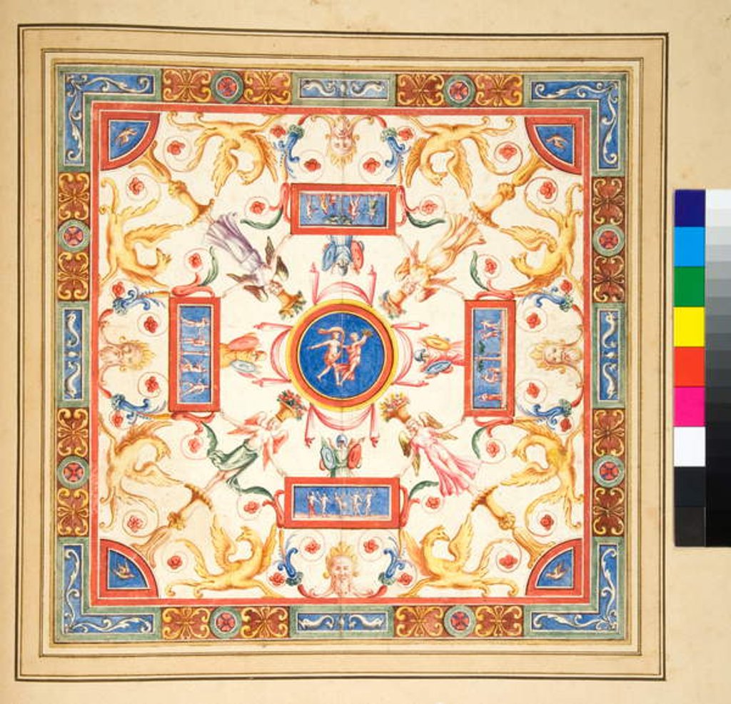 Detail of Design for a ceiling fresco by Pietro Santi Bartoli