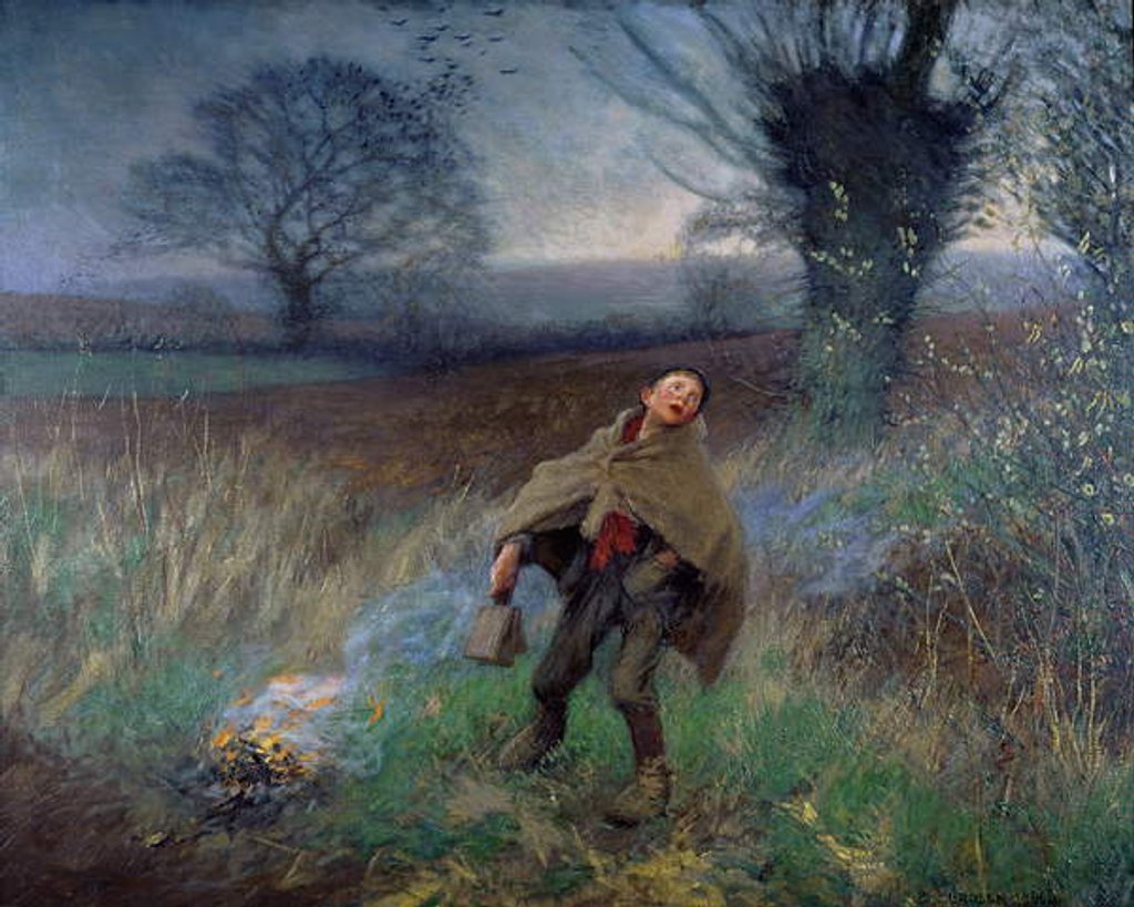 Detail of Bird Scaring, March, 1896 by George Clausen
