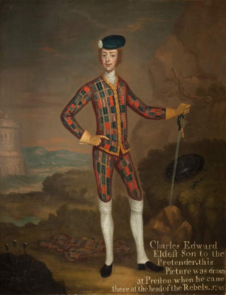 Detail of Prince Charles Edward Stuart, Son of the Old Pretender, 1745 by Willem