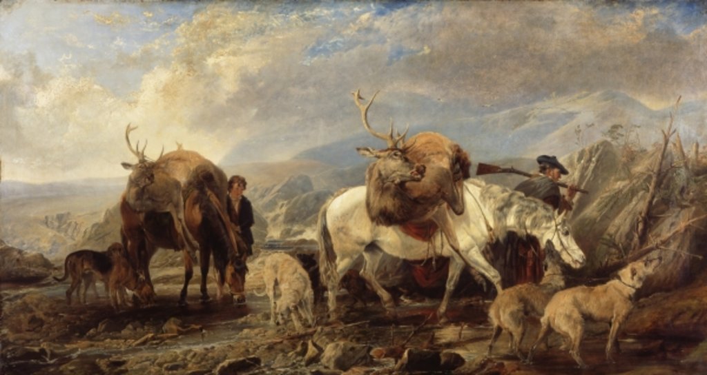 Detail of The Deer Stalker's Return, 1846 by Richard Ansdell