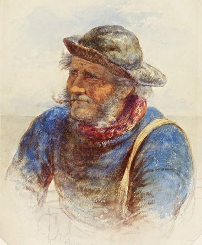 Detail of Study of a Fisherman, 1870 by James Drummond
