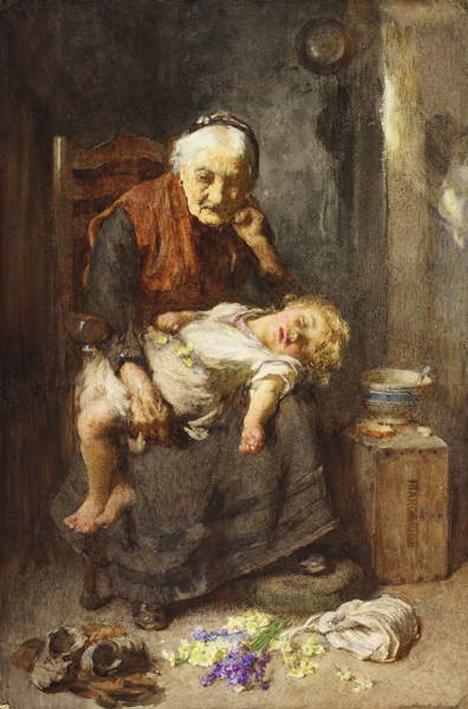 Detail of Silver Threads and Golden, 1925 by John Henry Henshall