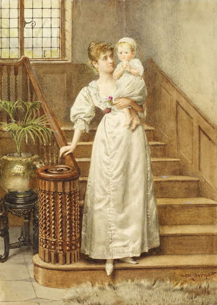 Detail of Mother and Child, c.1890 by George Goodwin Kilburne