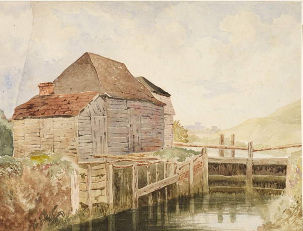 Detail of Old Mill and Lock Gates, c.1820-40 by William Henry Hunt