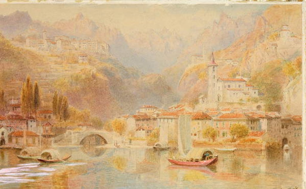 Detail of Lake Lugano by Ebenezer Wake-Cook