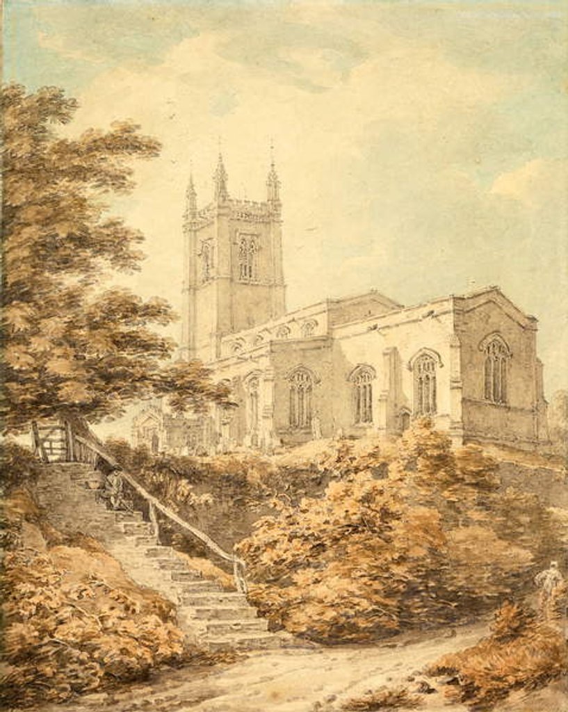 Detail of South East aspect of the church at Odell by Thomas Hearne