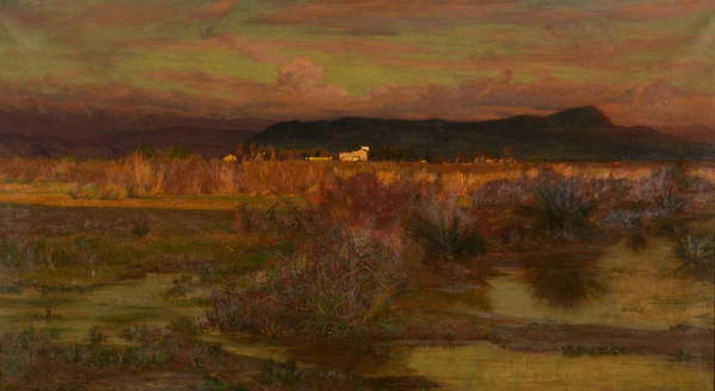 Detail of Afterglow in Italy - Evening, 1909 by Matthew Ridley Corbet