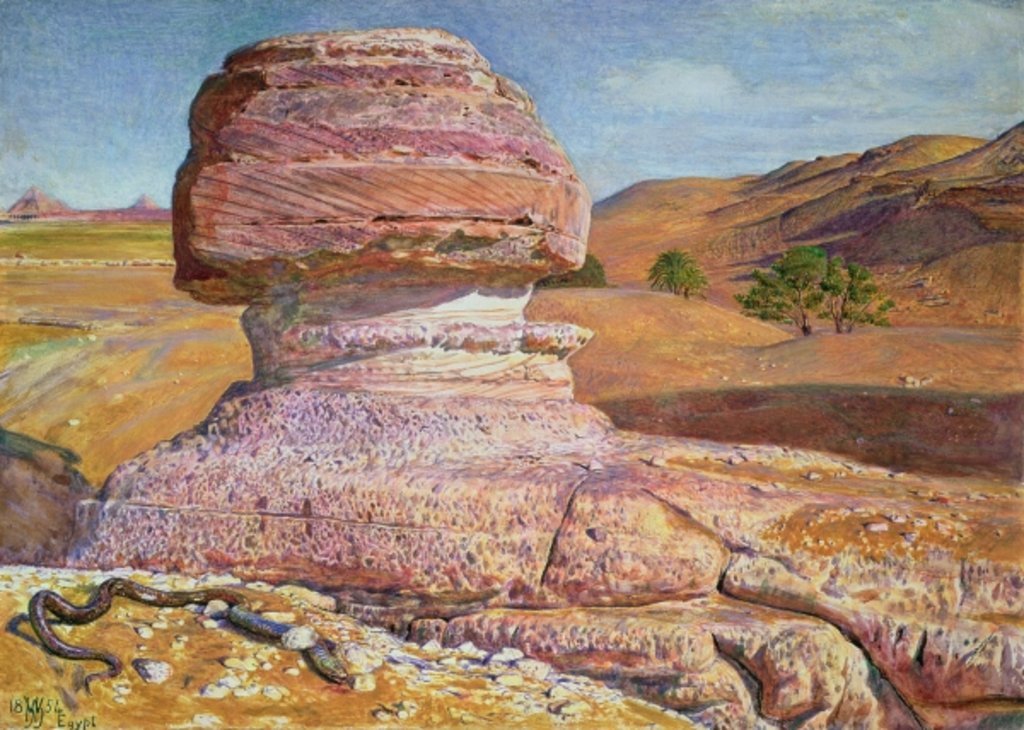 Detail of The Sphinx at Gizeh, 1854 by William Holman Hunt