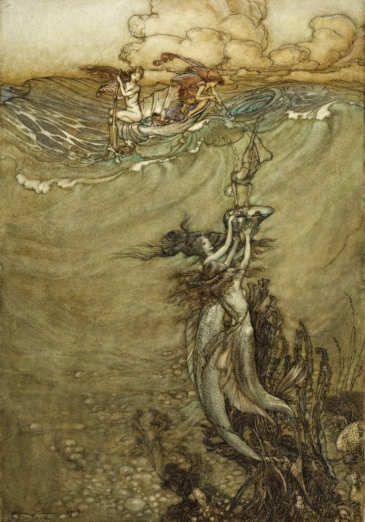 Detail of Jewels from the Deep, 1909 by Arthur Rackham