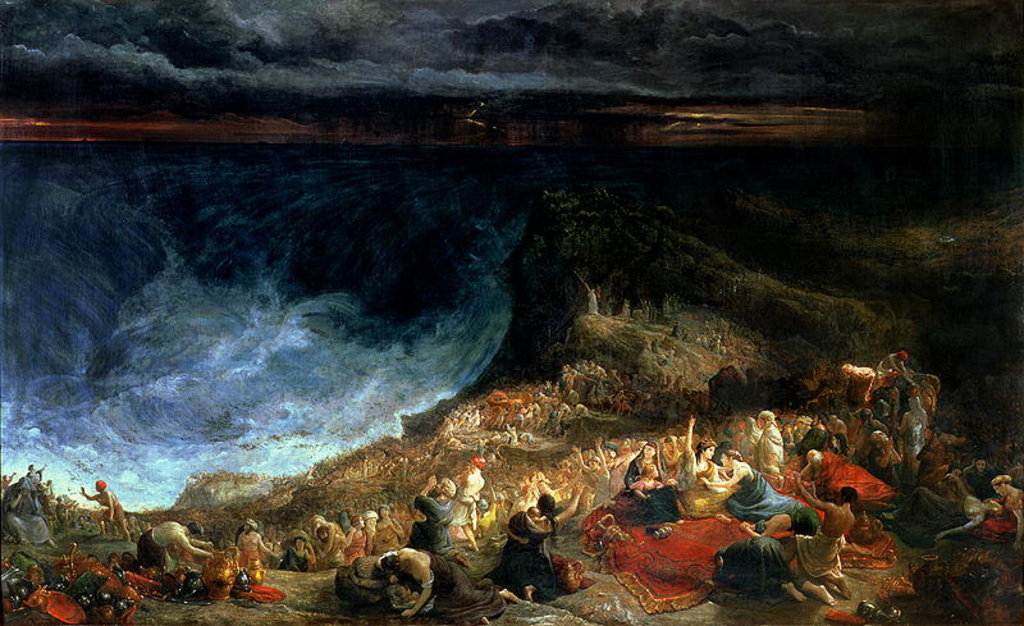 Detail of The Delivery of Israel - Pharaoh and his Hosts overwhelmed in the Red Sea, 1825 by Francis Danby