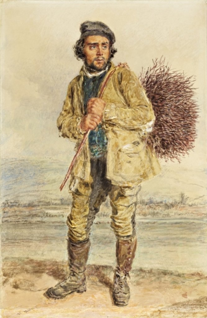 Detail of The Broom Gatherer, c.1830 by William Henry Hunt