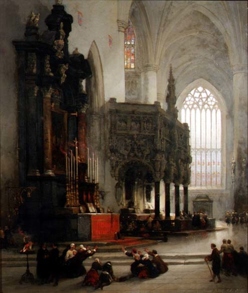 Detail of The Shrine of St. Gomar at Lierre, Belgium, 1849 by David Roberts