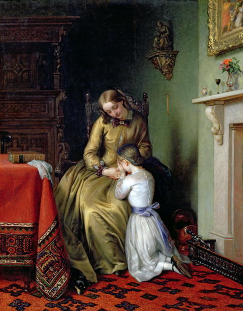 Detail of Prayertime, 1854 by Charles West Cope