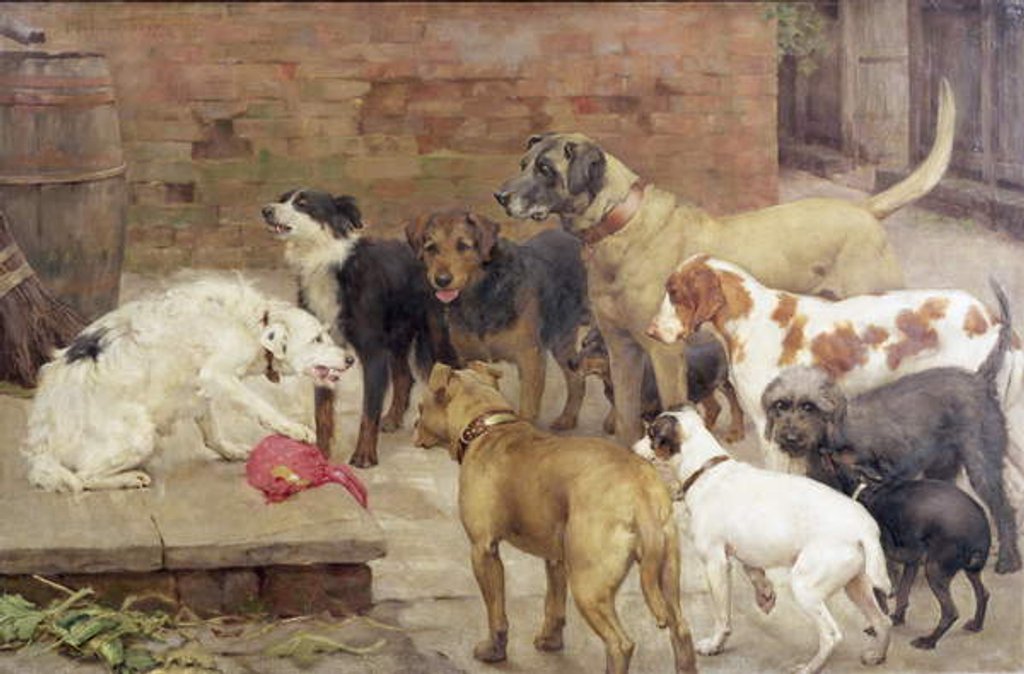 Detail of The Dog with his Master's Dinner, 1892 by Percy Harland Fisher