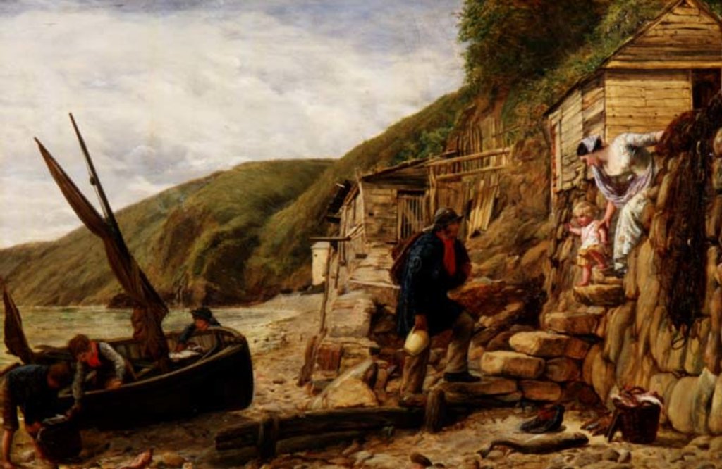 Detail of Welcome, Bonny Boat! by James Clarke Hook