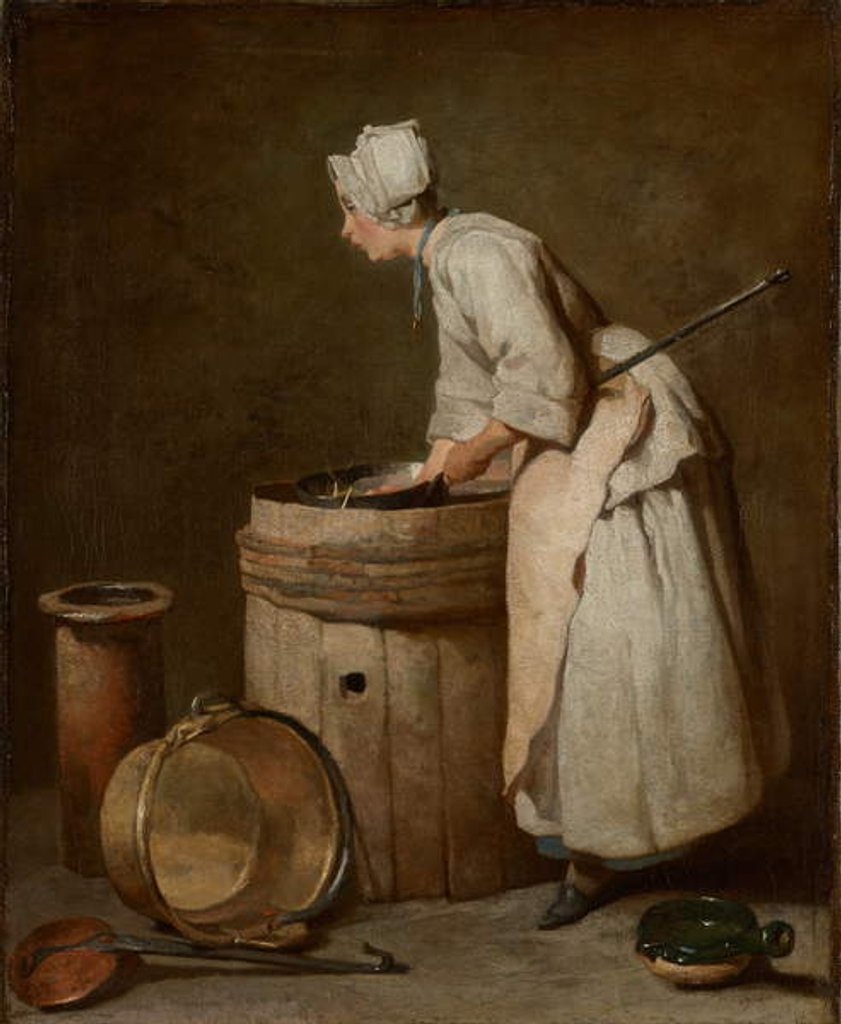 Detail of The Scullery Maid, 1738 by Jean-Baptiste Simeon Chardin