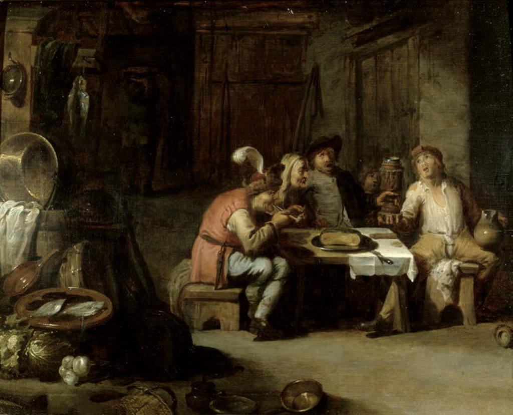Detail of Interior of an Alehouse, c.1630s by David the Younger Teniers