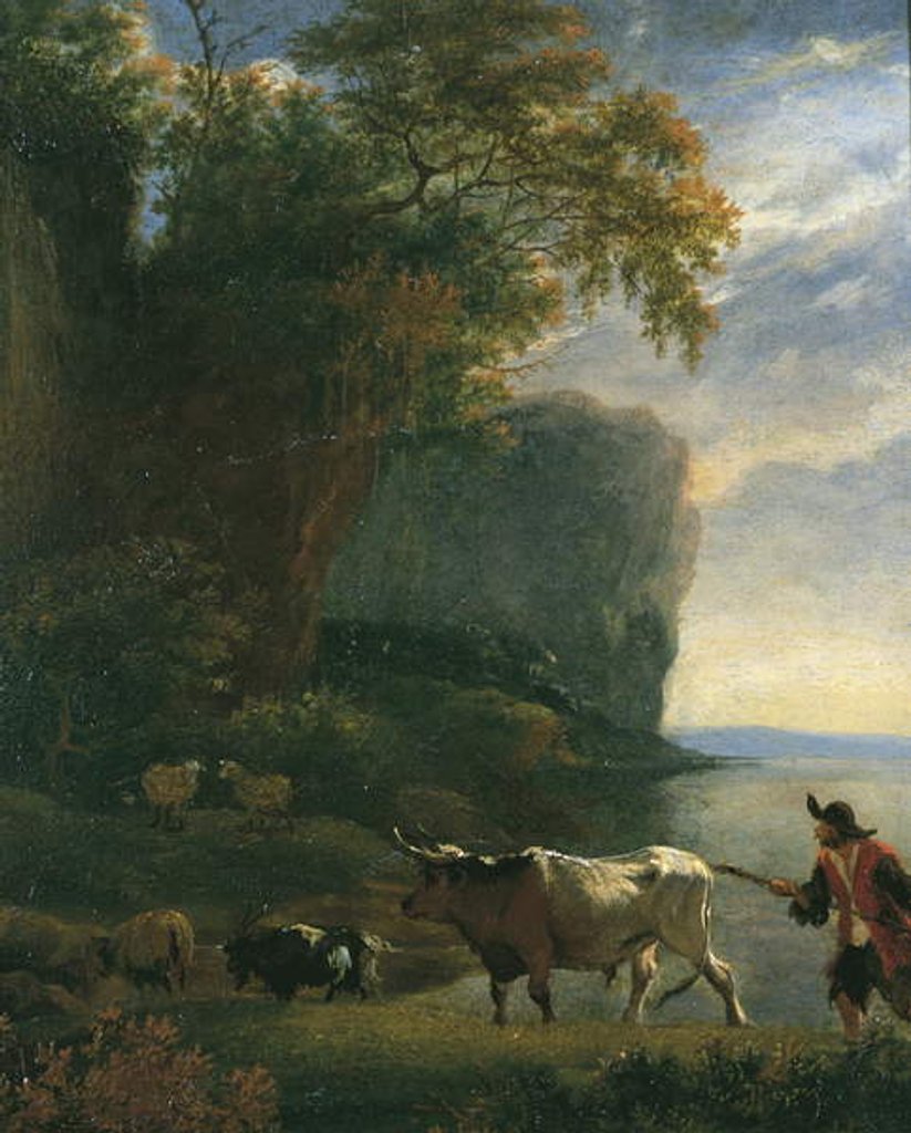 Detail of Landscape with Drover, c.1640s by Jan Asselijn