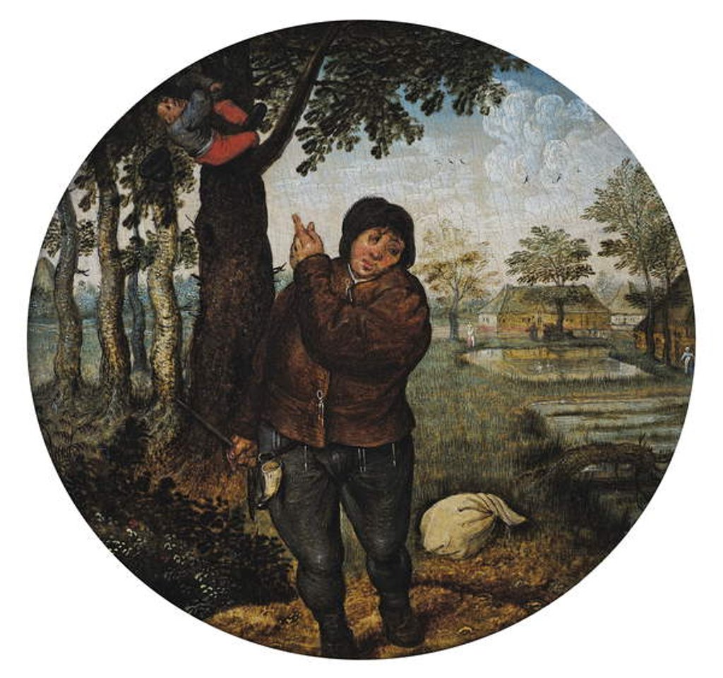 Detail of Robbing the Bird's Nest by Pieter the Younger Brueghel