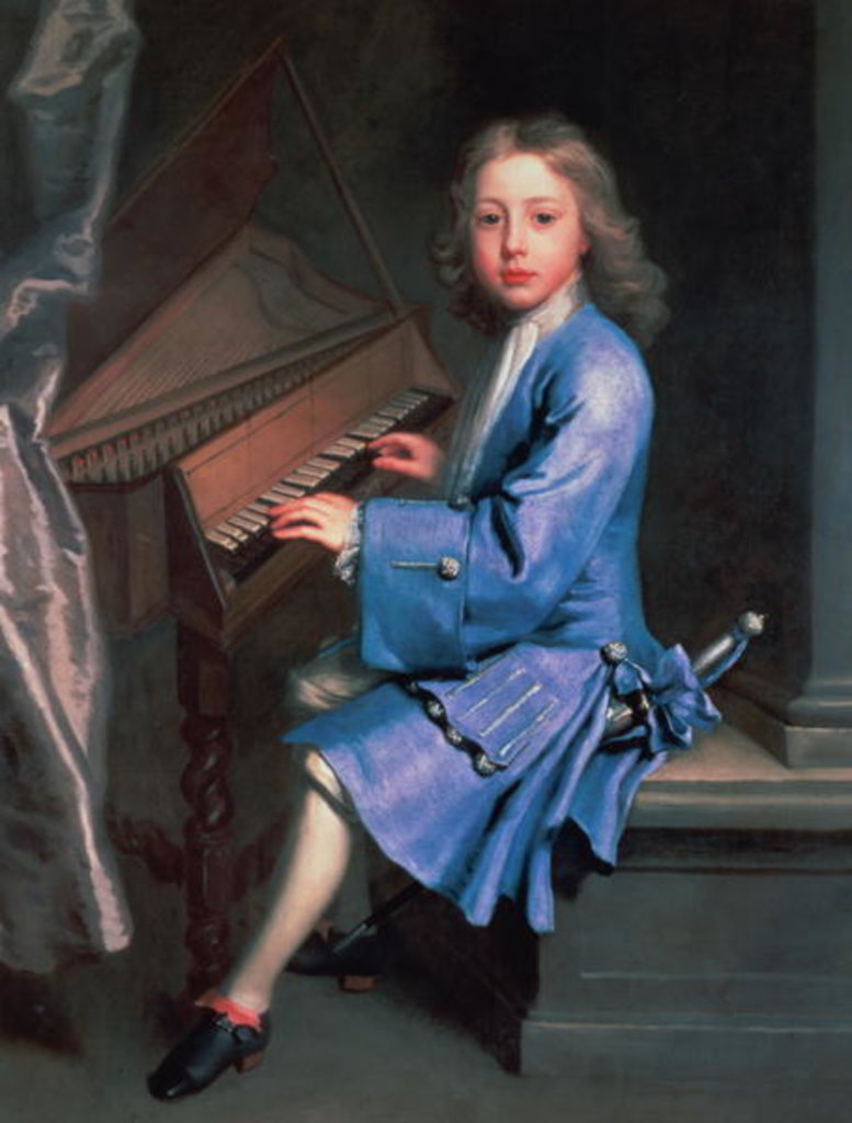 Detail of Garton Orme seated at the Spinet, c.1707 by Jonathan Richardson