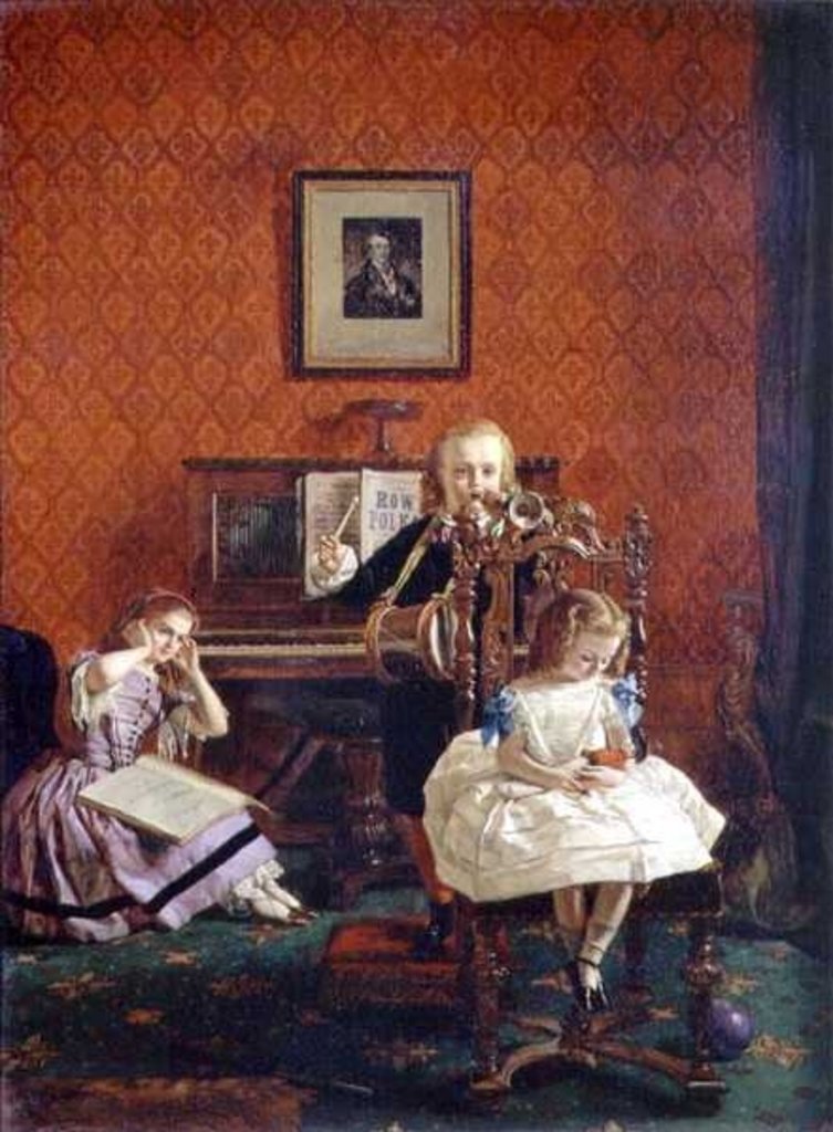 Detail of Music Hath Charms, 1861 by William Maw Egley