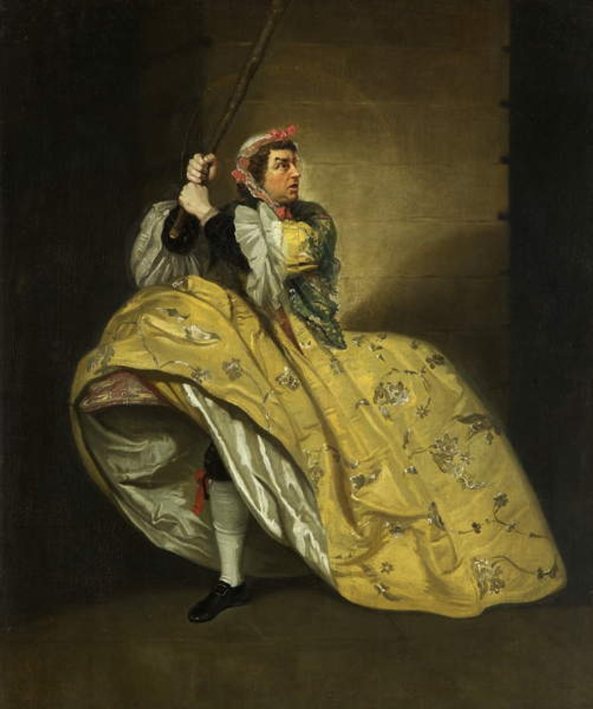 Detail of David Garrick as John Brute in the 'Provok'd Wife' by Vanbrugh, Drury Lane, c.1763 by Johann Zoffany