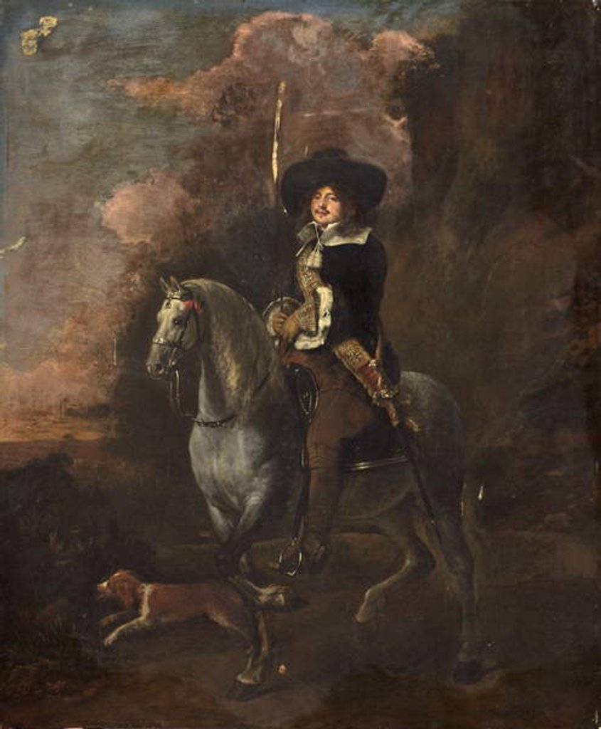 Detail of Cavalier on a Grey Horse, c.1660 by Abraham Pietersz. van Kalraet