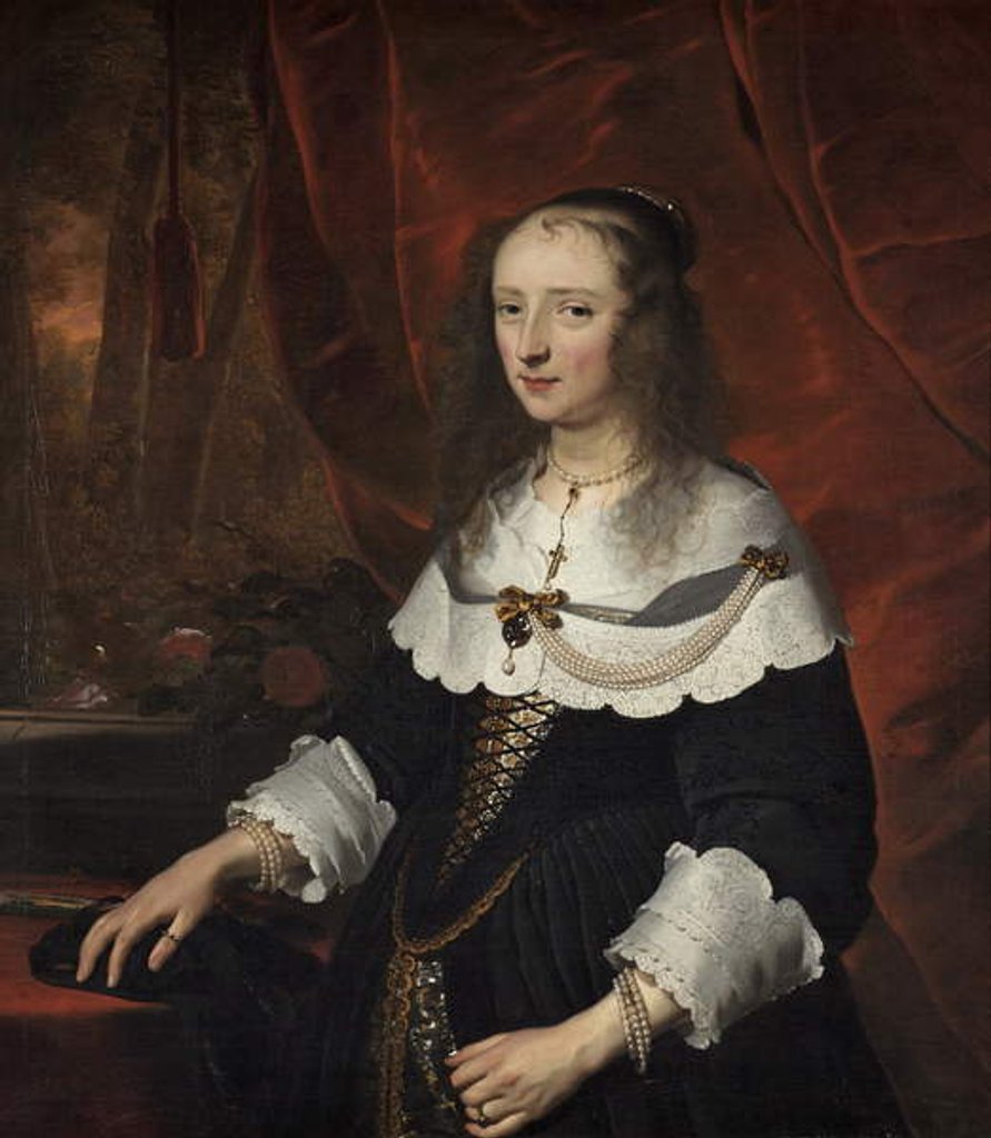 Detail of Unknown Lady, c.1645 by Jacob Adriensz Backer