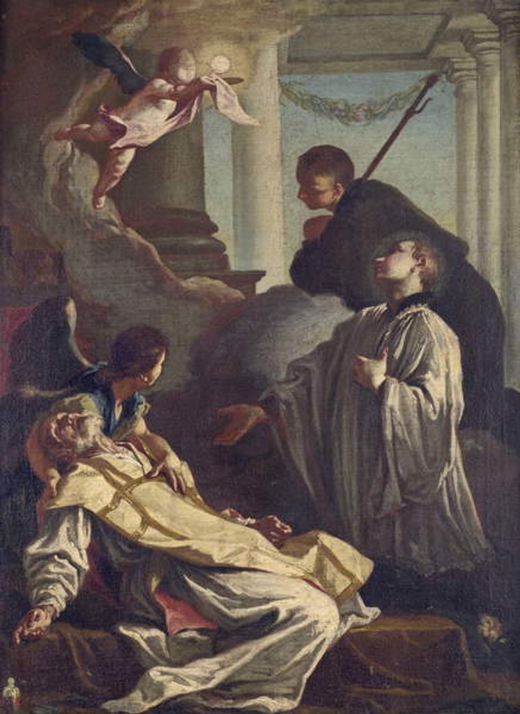 Detail of The Death of St Andrew Avellino by Giovanni Battista Piazzetta