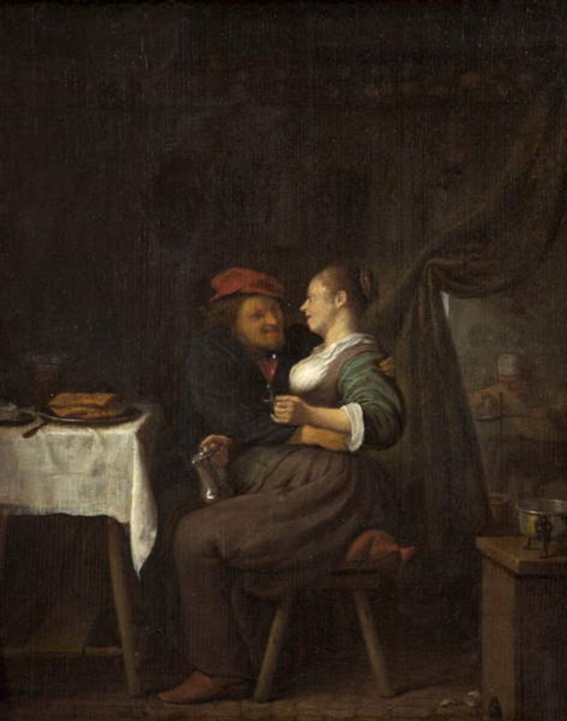 Detail of Dutch Courtship, c.1661 by Hendrik Martensz Sorgh