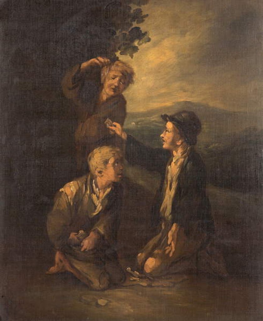 Detail of Boys playing knuckle bones by Thomas Barker