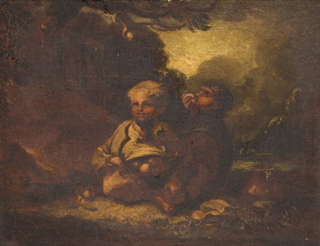 Detail of Boys stealing apples by Thomas Barker