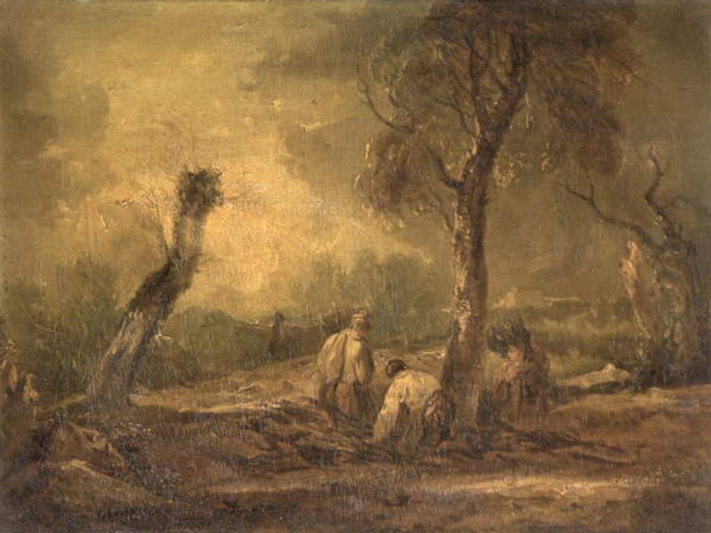 Detail of The Wood Cutters by Thomas Barker