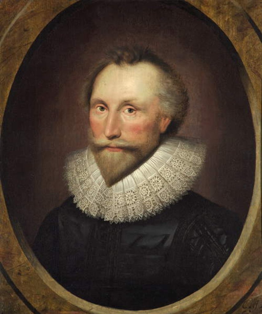Detail of Portrait of an Unknown Gentleman by Cornelius Janssen van Ceulen
