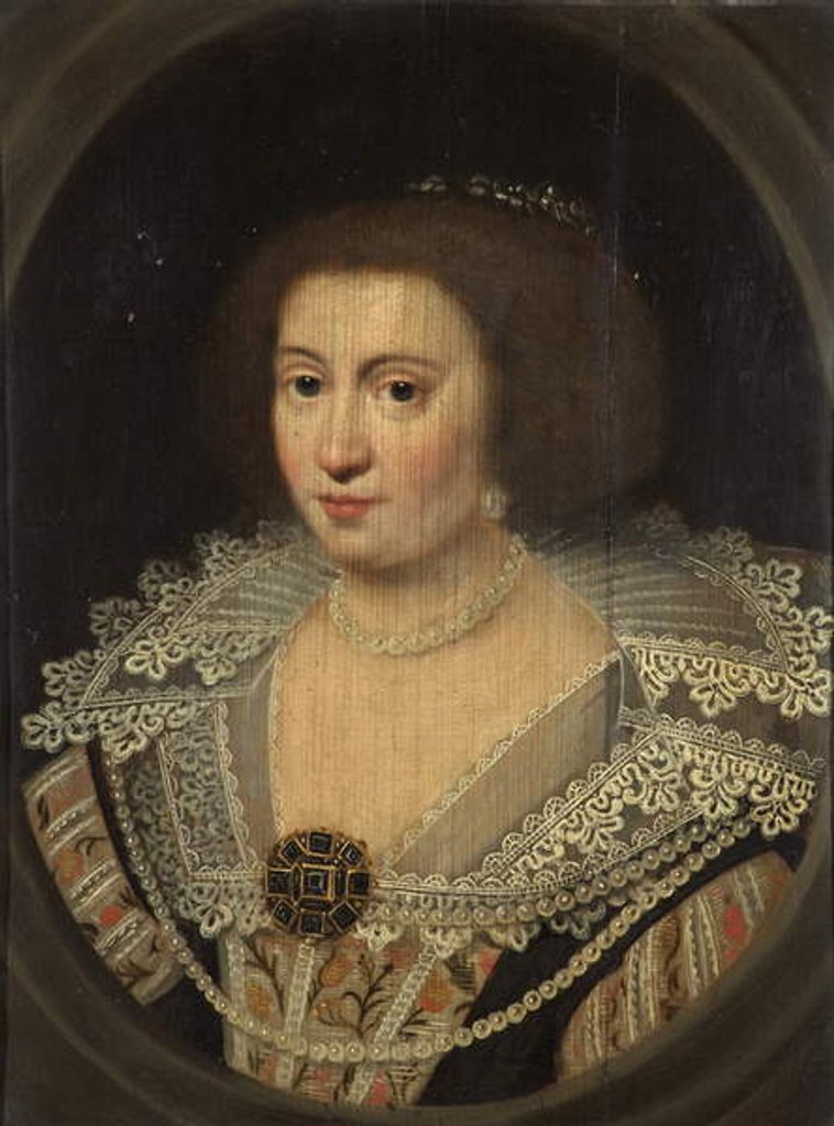 Detail of Amalia van Solms, Princess of Orange, c.1629 by Michiel Jansz. van Miereveld