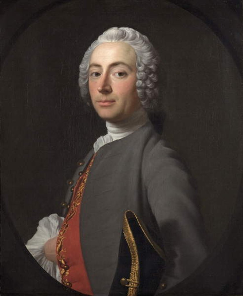 Detail of John Sargent the Younger, 1749 by Allan Ramsay