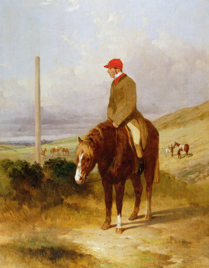 Detail of Nat Flatman on his Pony Before the Start of the 1844 Chesterfield Stakes, 1844 by Harry Hall