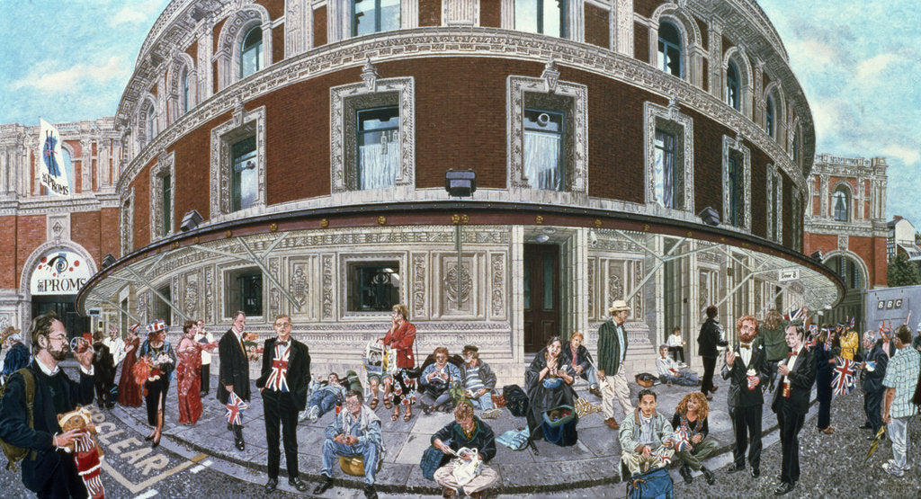 Detail of Promenaders at The Last Night, Royal Albert Hall by Huw S. Parsons