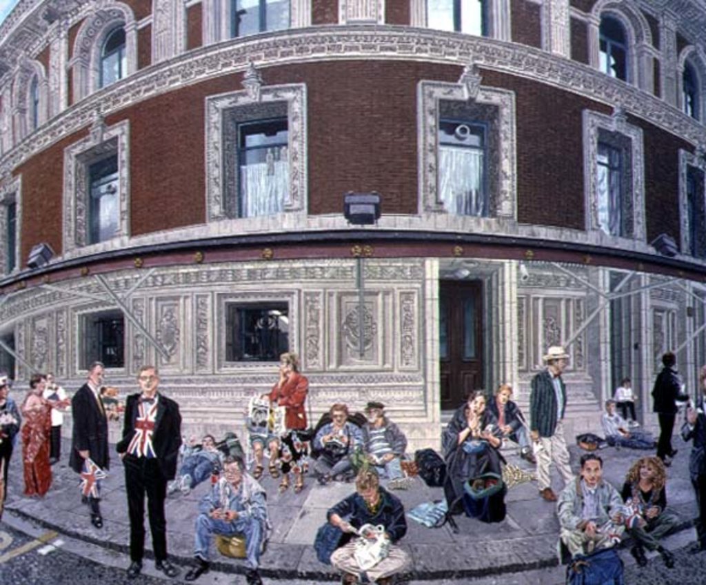 Detail of Promenaders at The Last Night, Royal Albert Hall, detail by Huw S. Parsons