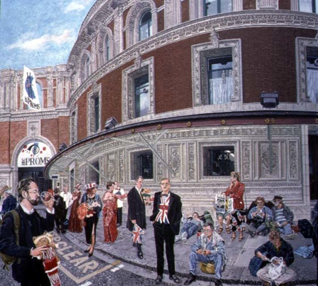 Detail of Promenaders at The Last Night, Royal Albert Hall, detail by Huw S. Parsons