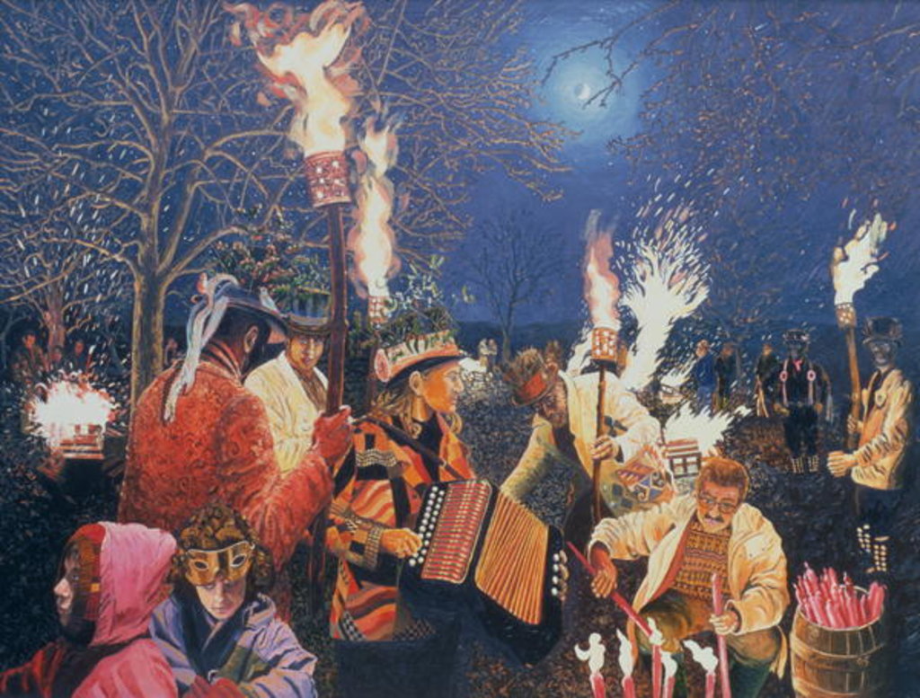 Detail of Wassailing in Herefordshire, 1995 by Huw S. Parsons