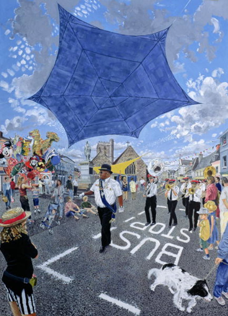 Detail of Marching Band, Brecon Jazz Festival, 1994 by Huw S. Parsons