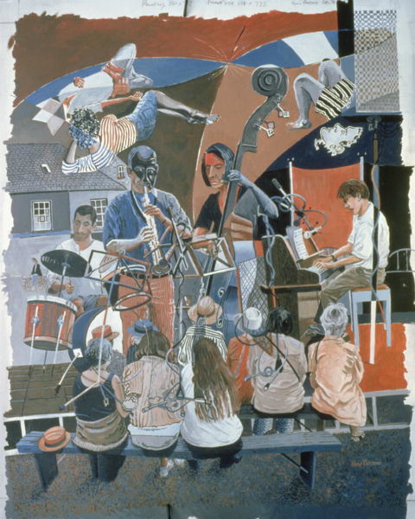 Detail of The Jazz Quartet, 1994 by Huw S. Parsons