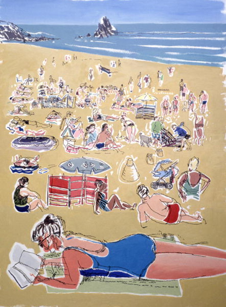 Detail of Bathers, Broadhaven Beach, Dyfed, 1995 by Huw S. Parsons