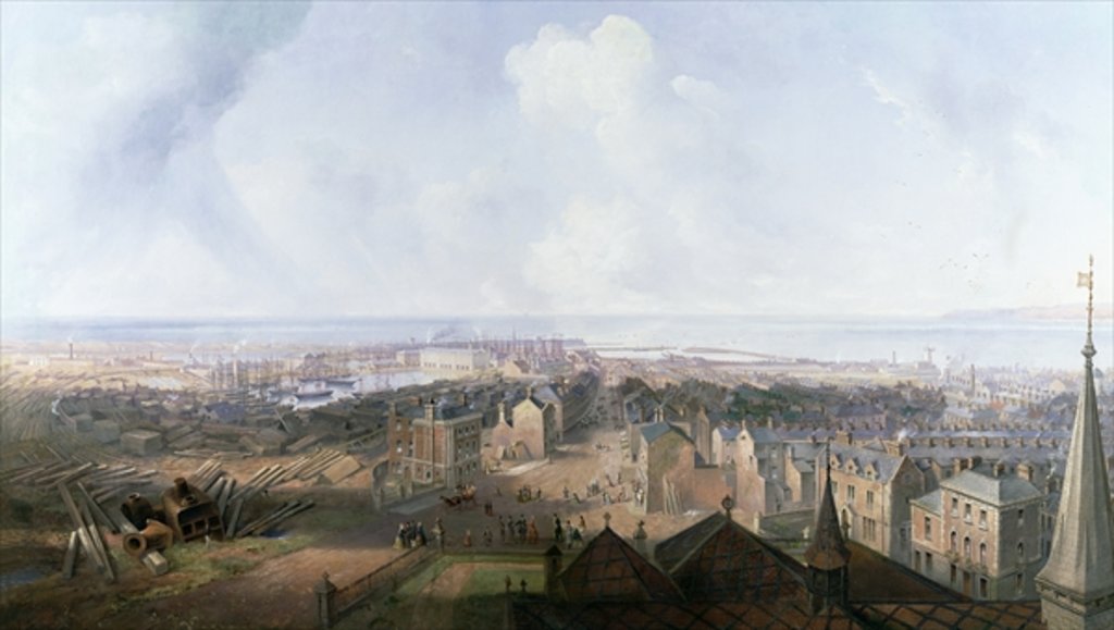 Detail of West Hartlepool in the year 1859 by John Wilson Carmichael