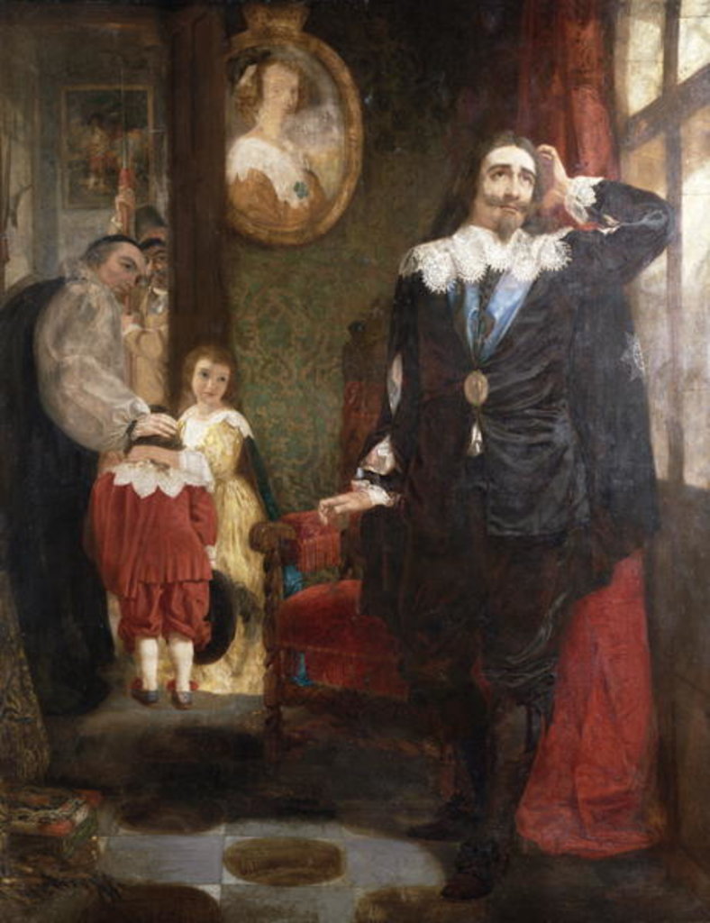 Detail of Charles I bidding goodbye to his children by English School