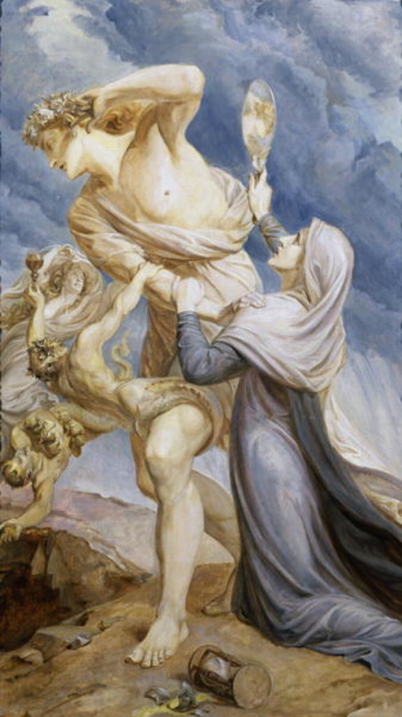 Detail of Man repels the Appeal of Conscience, 1910 by Frederic James Shields