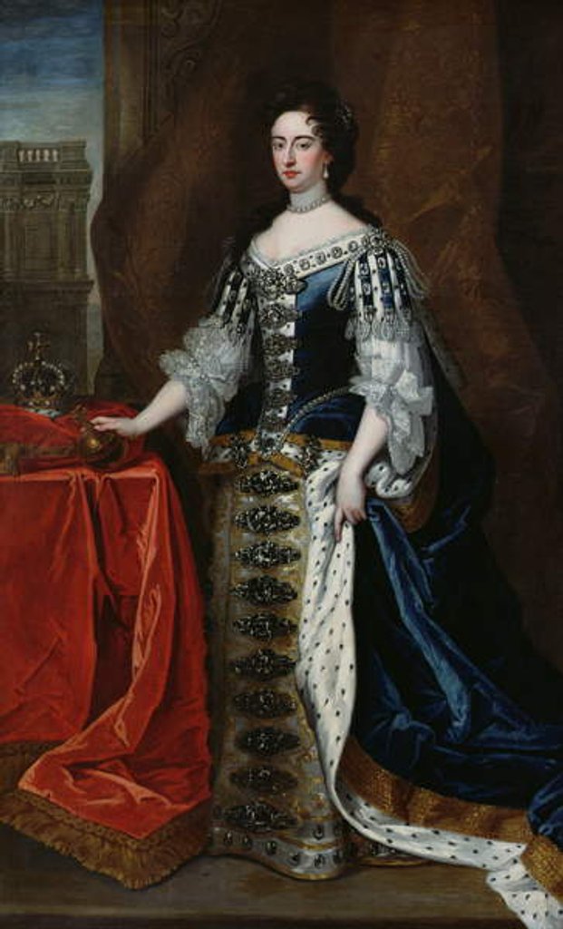 Detail of Portrait of Queen Mary by Godfrey Kneller