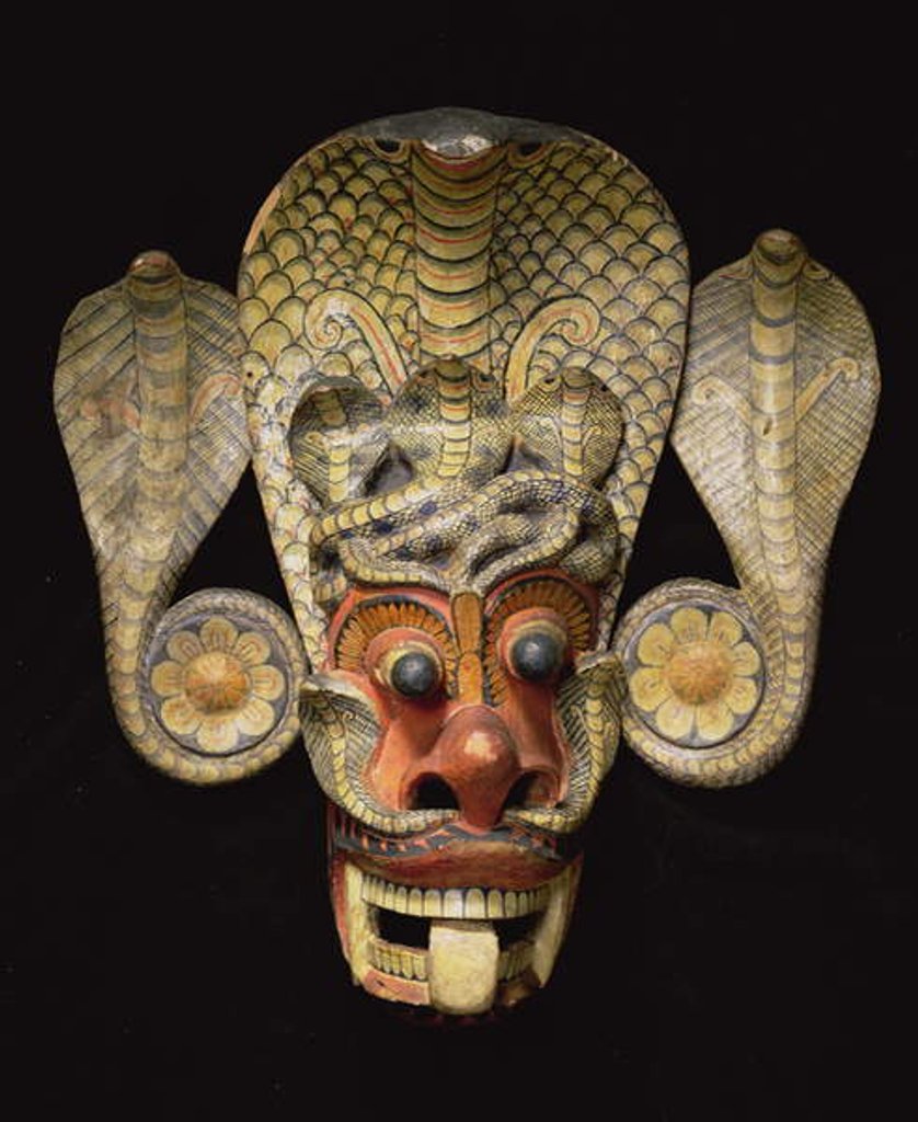 Detail of Sri Lankan mask by Sri Lankan School
